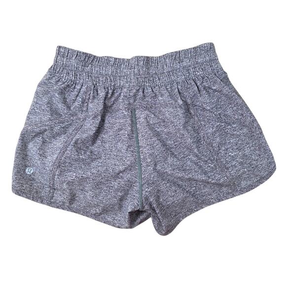 Lululemon Tracker Short V 4" Womens 8 Heather Lux Multi Gray Black Swift Running - Picture 2 of 5